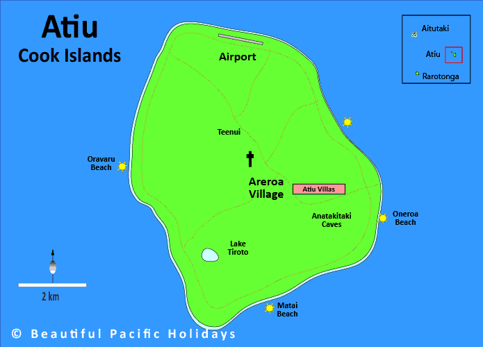 Map of the Atiu Island